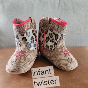 Twister Infant Leopard and Floral Boots